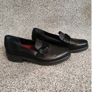 Munro Women’s Geena Loafers Size 9W Black Slip-On Comfort Shoes